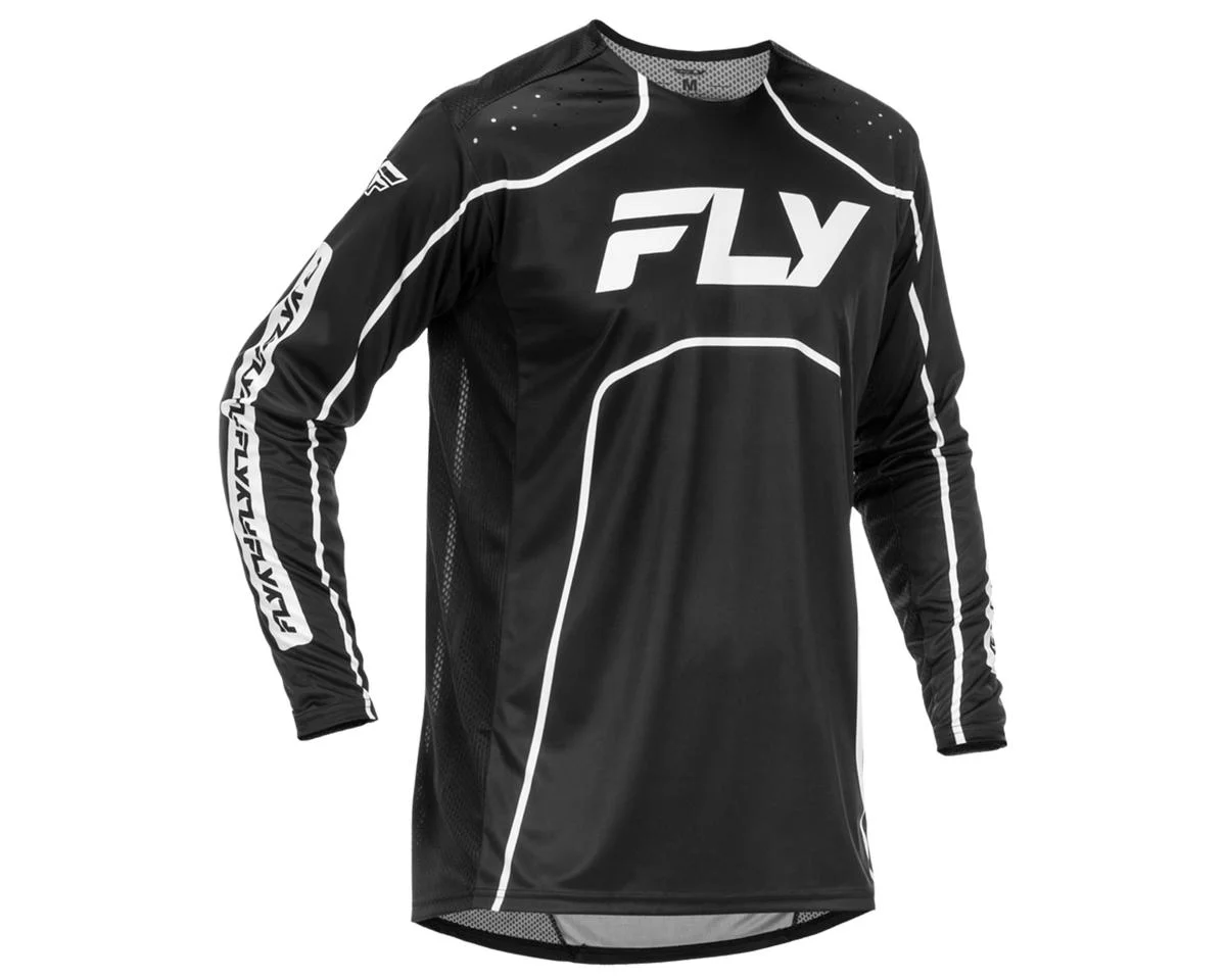 Fly Racing Youth Rayce Bicycle Jersey (Black/White) (Youth S)